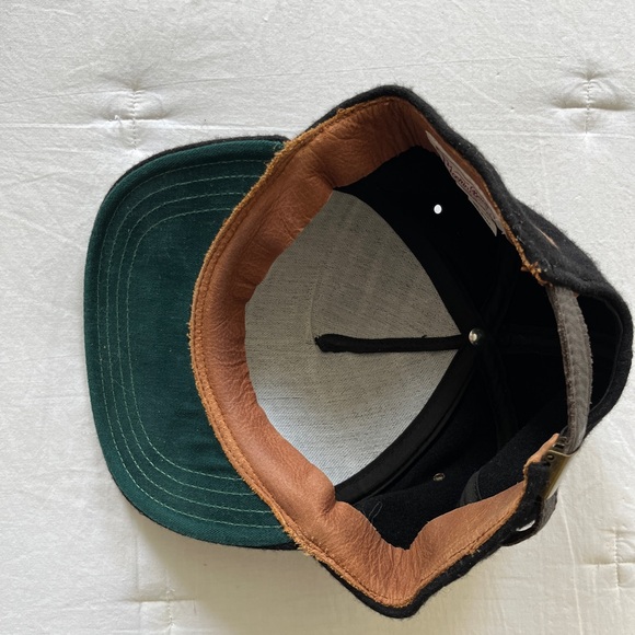 Goorin Bros Black Wool Baseball Hat with Leather Sweatband - Picture 3 of 5